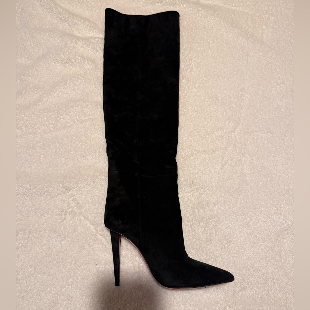 Christian Louboutin Astrilarge Botta 100 black suede size 37 1/2 - Picture 10 of 16